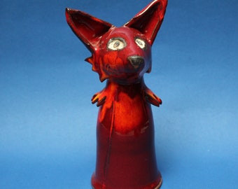 ポール・シェイラー作の陶器製キツネの彫刻 - Etsy 日本