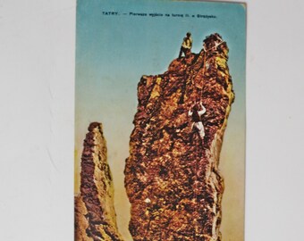 Carte postale ancienne montagnes Tatras alpinisme Pologne 1915