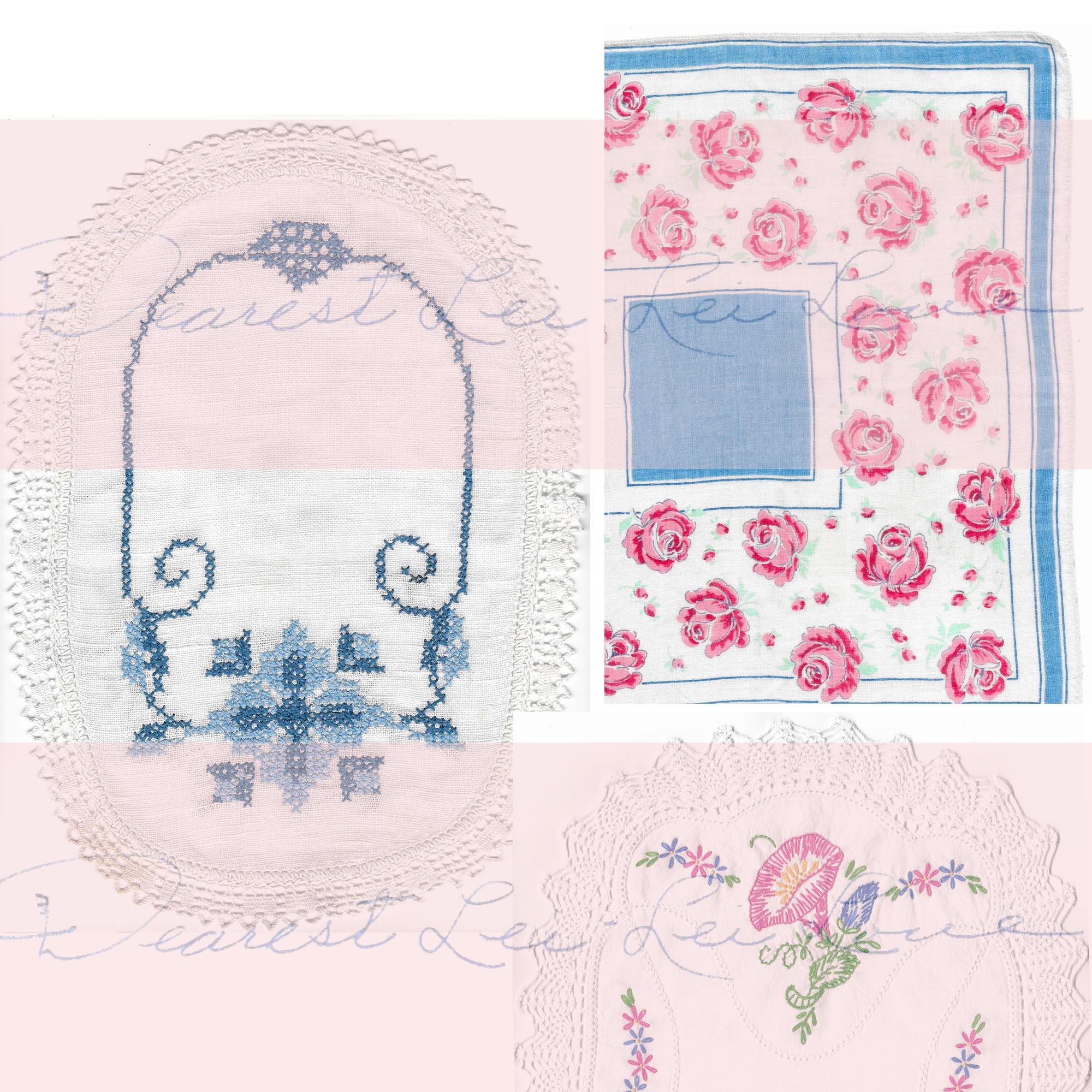 Digital Vintage Linens Pack 3 Printable Embroidered Linens Etsy Australia