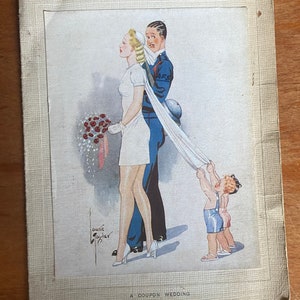 Carte postale vintage - Coupon Mariage