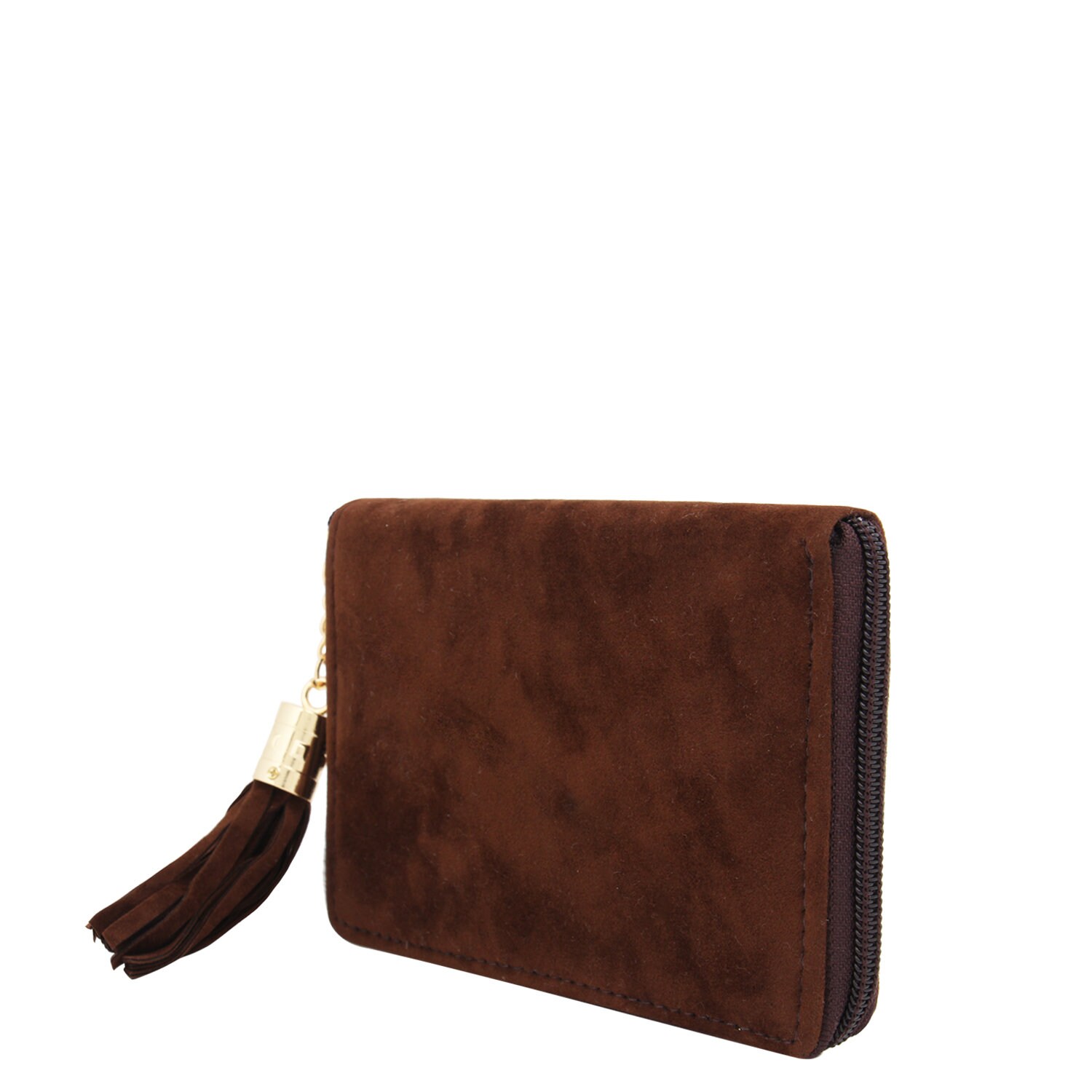 Personalise Suede Compact Wallet with Metal Tassel Etsy