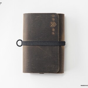 R3 Purist (Brown) - Cartera de cuero para hombre, cartera, cartera de cuero, cartera para hombre, cartera de tarjeta de crédito, cartera de bolsillo delantero, cartera delgada, hombres