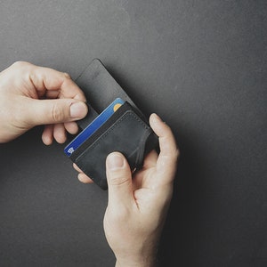 R3 Purist Black Mens leather wallet, wallet, leather wallet, mens wallet, credit card wallet, front pocket wallet, slim wallet, men image 8