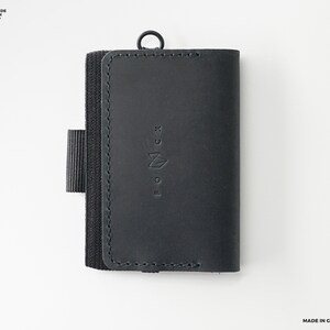 R1 Minimalista (Negro) - Cartera de cuero para hombre, cartera, cartera de cuero, cartera para hombre, cartera de tarjeta de crédito, cartera de bolsillo delantero, cartera delgada