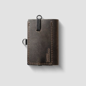 C2 Advanced (Brown) - Slim wallet, Minimal wallet, Mens leather wallet, Wallet, Leather wallet, Mens wallet, Cardholder, Nfc chip.