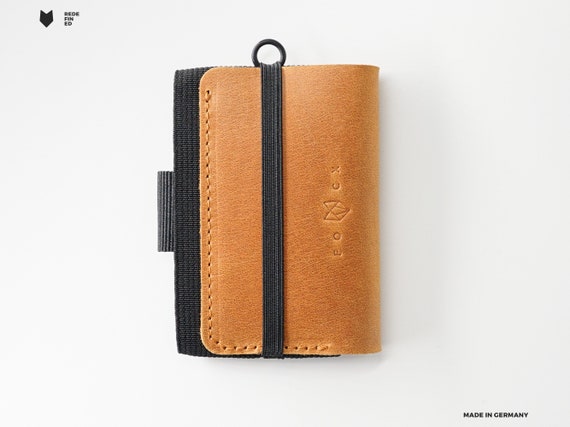 R2 Contador Cognac Cartera para hombre Etsy México