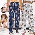 BEST DAD EVER Pajama Pants with Faces, Father's Day Gifts for Dad,Women Pajama Pants, Personalized Pajamas with Face,Custom Face Pajamas