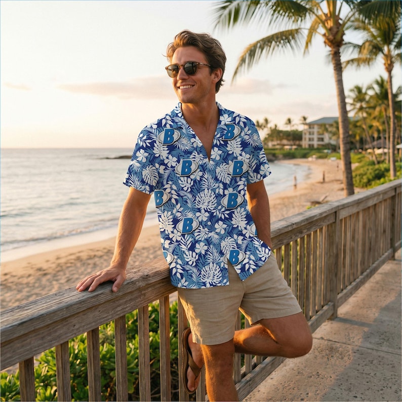 Custom Logo Hawaiian Shirt: Personalized Bachelor Party Shirt image 5