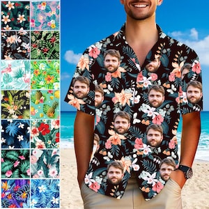 Custom Face Hawaiian Shirt: Personalized Photo Shirt for Men, Women, Kid