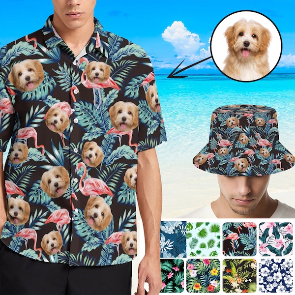 Custom Hawaiian Shirt with Faces, Personalized Hawaiian Shirt for Bachelor Party, Custom Group Shirt, Face Hawaiian Shirt, Father's Day Gift