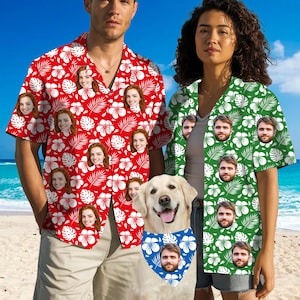 Custom Face Hawaiian Shirt: Personalized Photo Button-Up Shirt