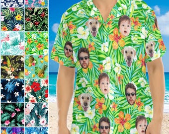 Custom Face Hawaiian Shirt, Personalized Photo Bachelor Party Shirt