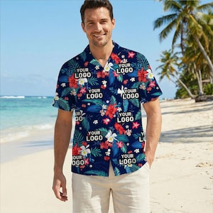 Custom Logo Hawaiian Shirt: Personalized Bachelor Party Shirt image 4