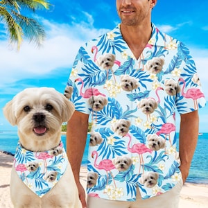 Custom Dog Hawaiian Shirt: Personalized Tropical Pet Photo Outfit