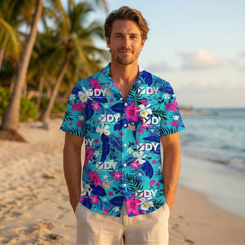 Custom Logo Hawaiian Shirt: Personalized Bachelor Party Shirt image 3