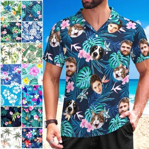 Custom Face Hawaiian Polo Shirt: Personalized Group Party Shirt