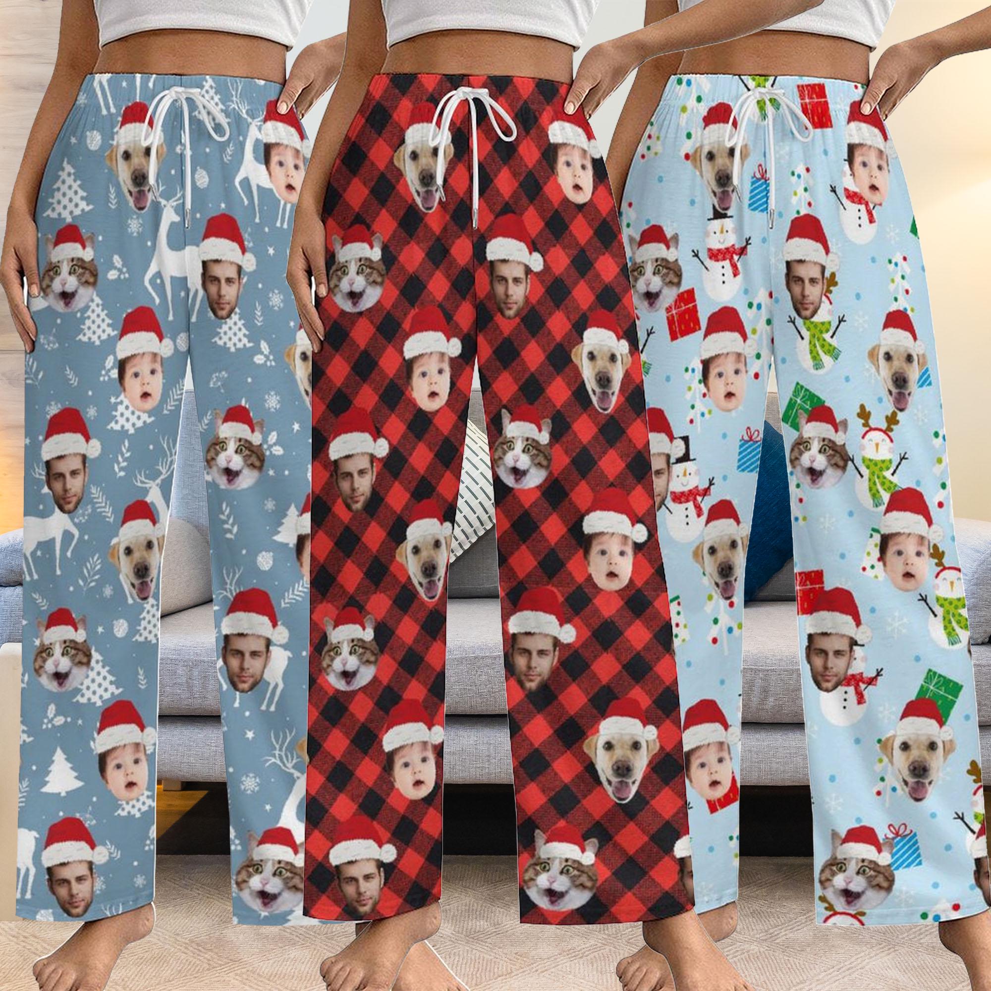 Christmas Pajama Pants with Faces, Faces on Pajamas, Face Pajama Pants, Personalized Pajamas with Face, Custom Face Pajamas, Gift for Family