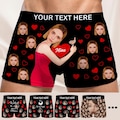 Custom Face Boxer Briefs, Personalized Photo Underwear, Valentine's Day Gift