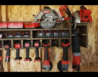 Cordless Drill Storage and Organizer: Customizable Tool Charging Station