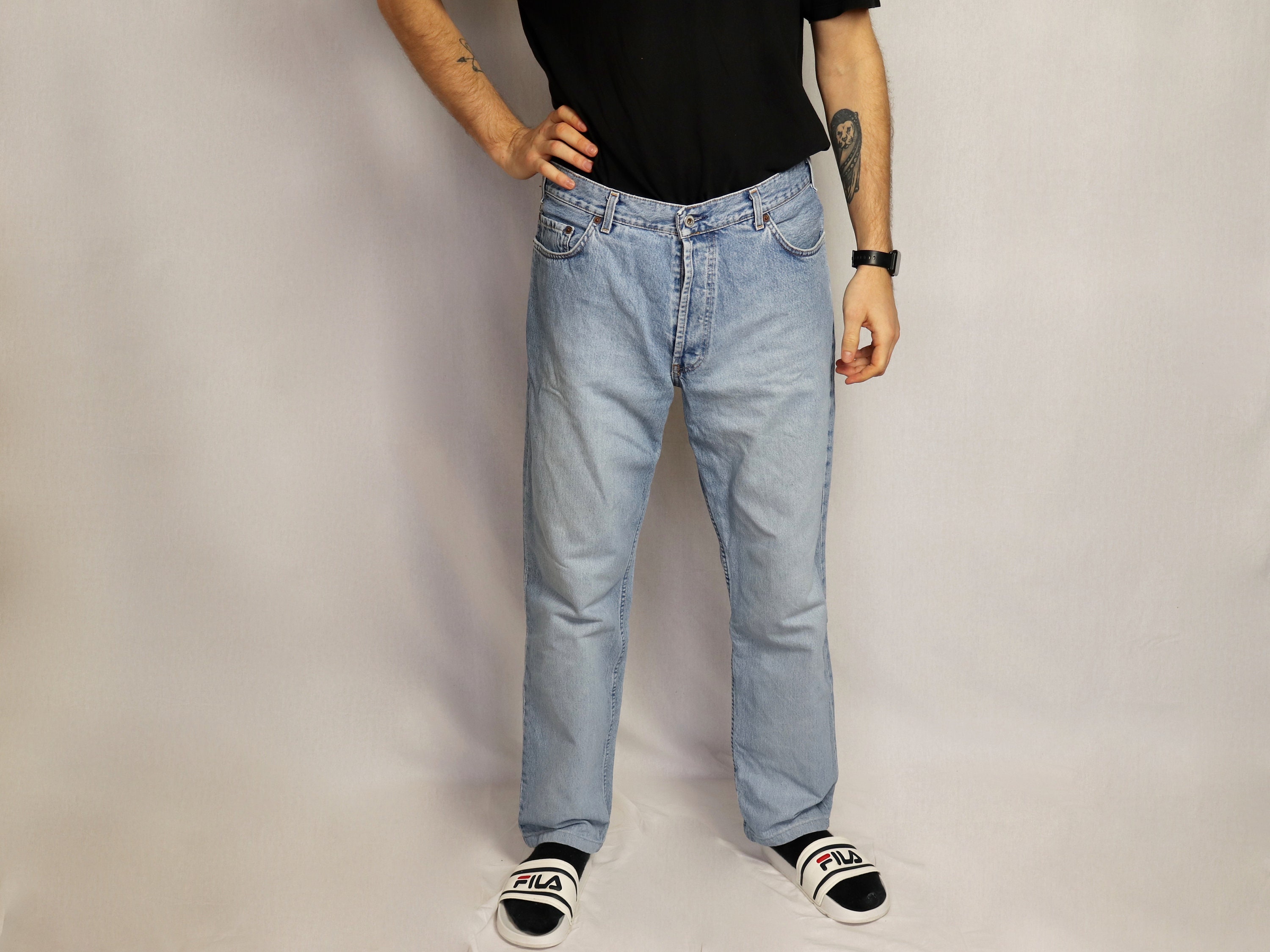 Vintage 90s Mustang Blue Straight Jeans / Sports Fashion - Etsy Finland