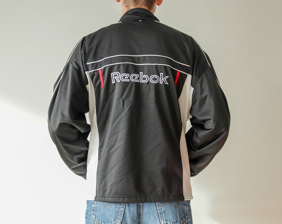 Vintage 90s Reebok Black/white Zip up 