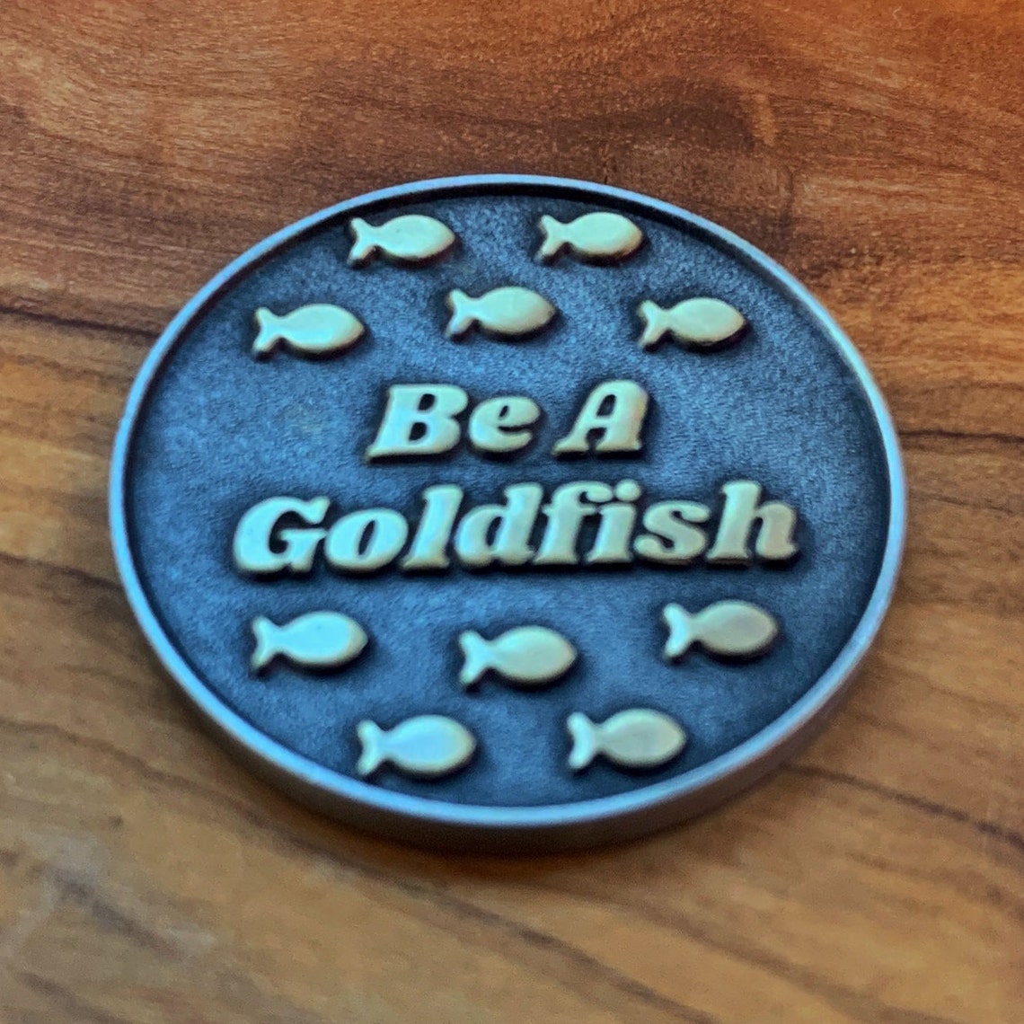 Be A Goldfish Golf Ball Marker Custom Golf Christmas Gift Etsy