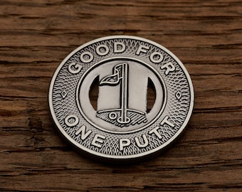 Subway Token Golf Ball Marker - Custom Golf, Groomsman Gift, Golf Gift