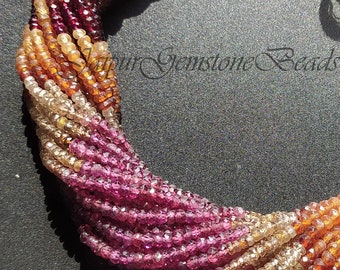 Tundra Sapphire Precious Gemstone 2mm-3mm Faceted Rondelle Beads 13/" Strand Details about / AAA