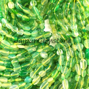 13&quot; Bio Green Onyx Nugget Beads: Smooth Tumble Gemstone Pebbles