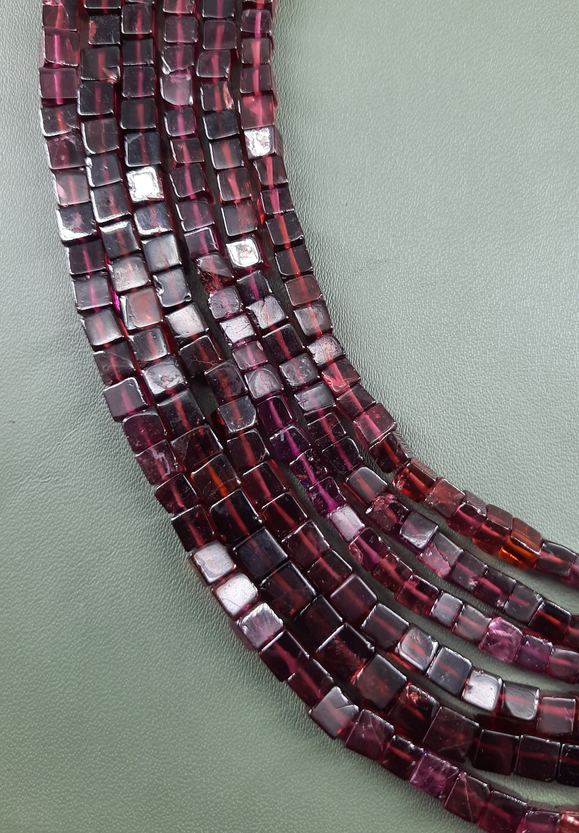 Perline Di Pietra Preziosa Di Granato Rosso Del Mozambico - Foto 2