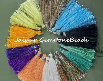 Silky Handmade Tassels: 2-Inch Bohemian Jewelry Supplies