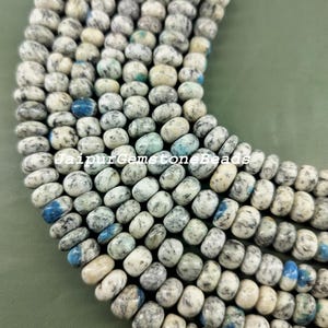 8&quot;Strand Beads For Women&#39;s Gift Natural K2 Jasper Beads Ketu Jasper Smooth Beads Jasper Rondelle Bead Jasper Jewelry Gemstone Loose Handmade