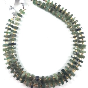 8&quot; Natural Green Emerald Faceted Heishi Tyre Shape Gemstone Beads Emerald Beads Emerald Gemstone Emerald Stone Emerald Necklace Emerald Bead