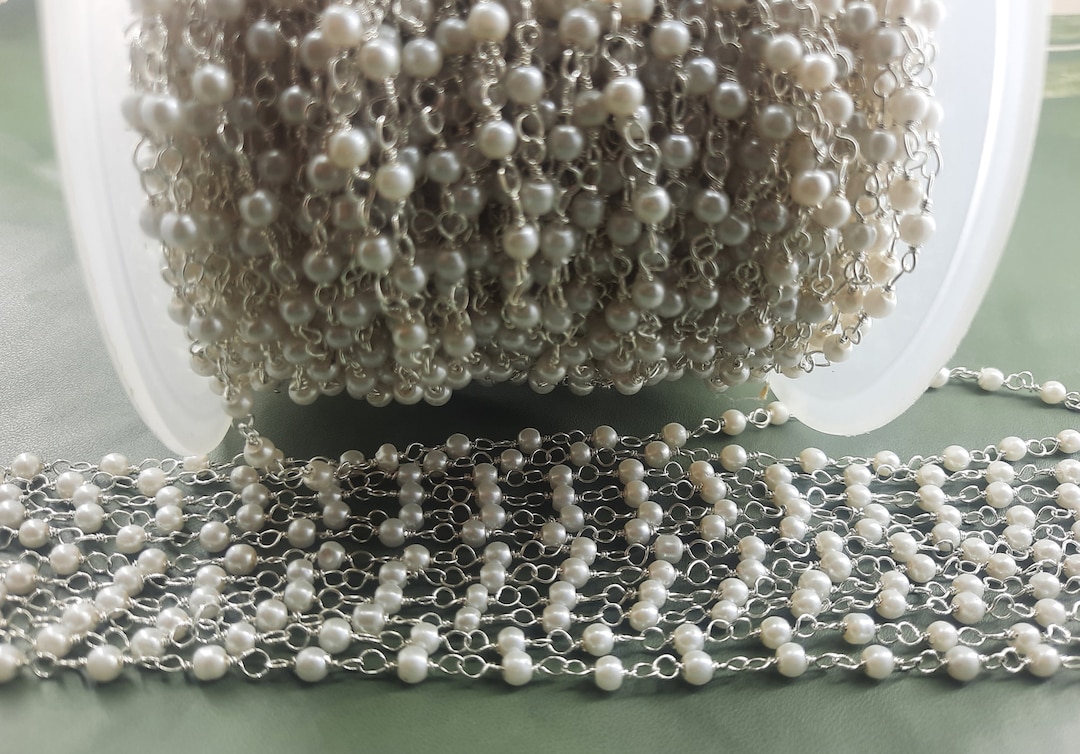 135 Feet Freshwater Pearl Hydro Beads Smooth Rondelle Rosary Etsy