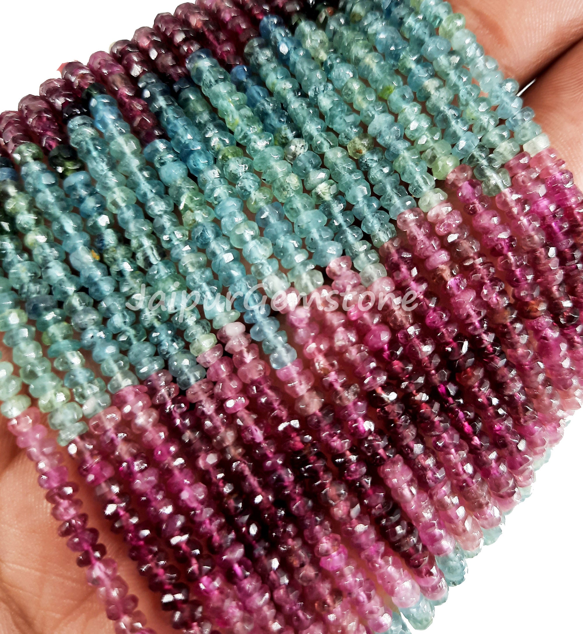 Perline Sfaccettate Rondelle In Pietra Preziosa Di Ametista - Foto 13