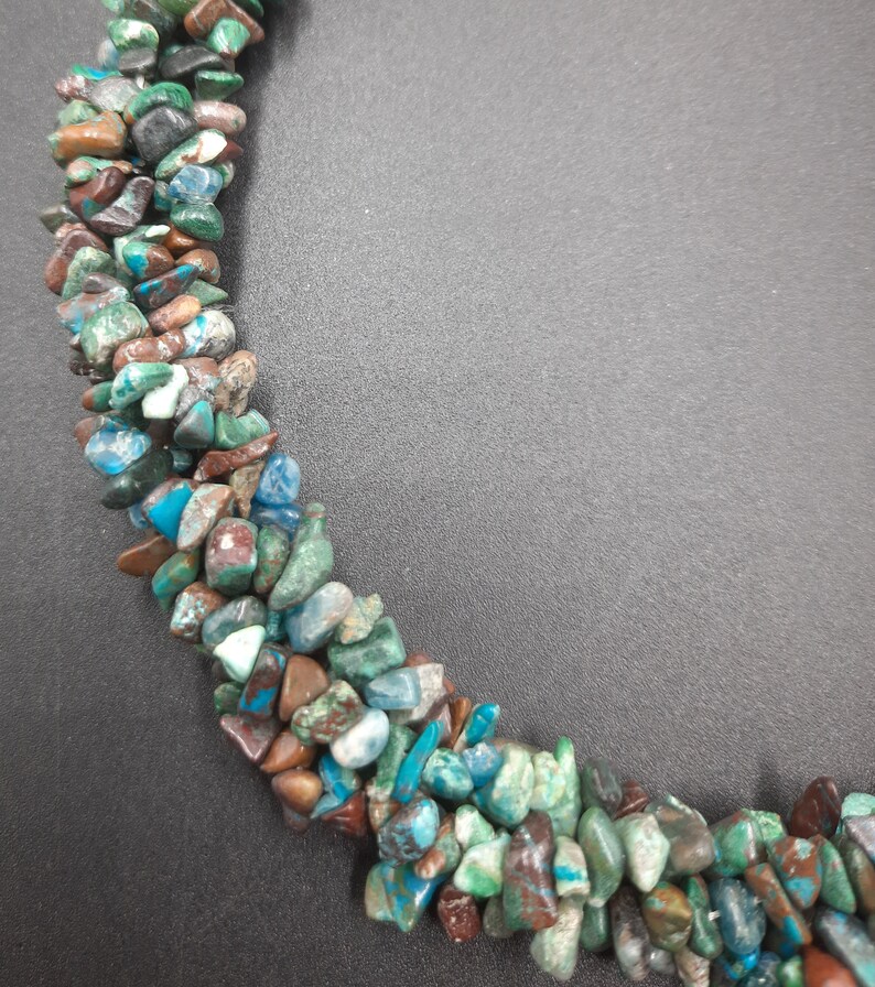 34 Natural Chrysocolla Smooth Nugget Uncut Chips Gemstone Beads AAA Quality Raw Rough Beads Jewelry Making Crafts