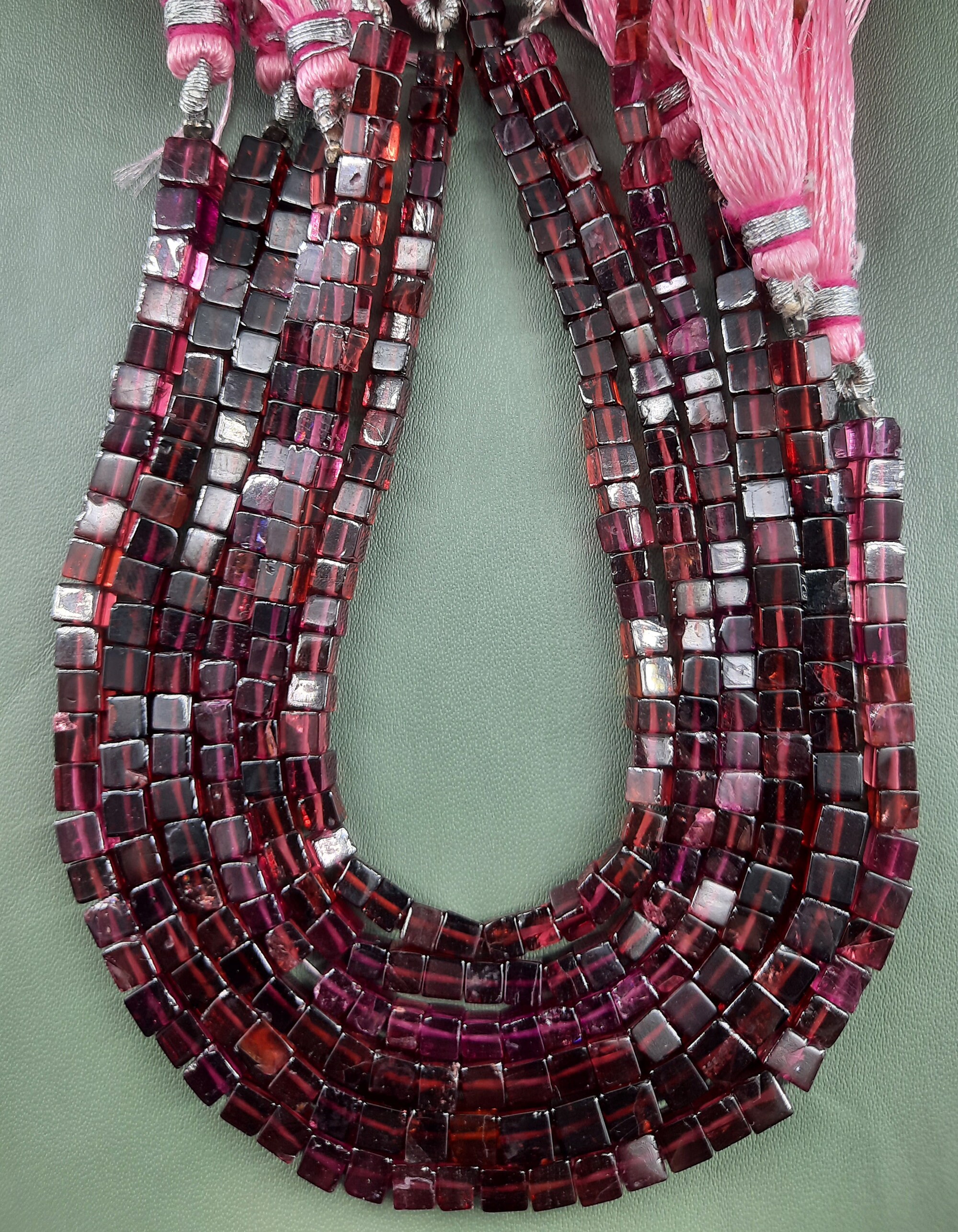 Perline Di Pietra Preziosa Di Granato Rosso Del Mozambico - Foto 8