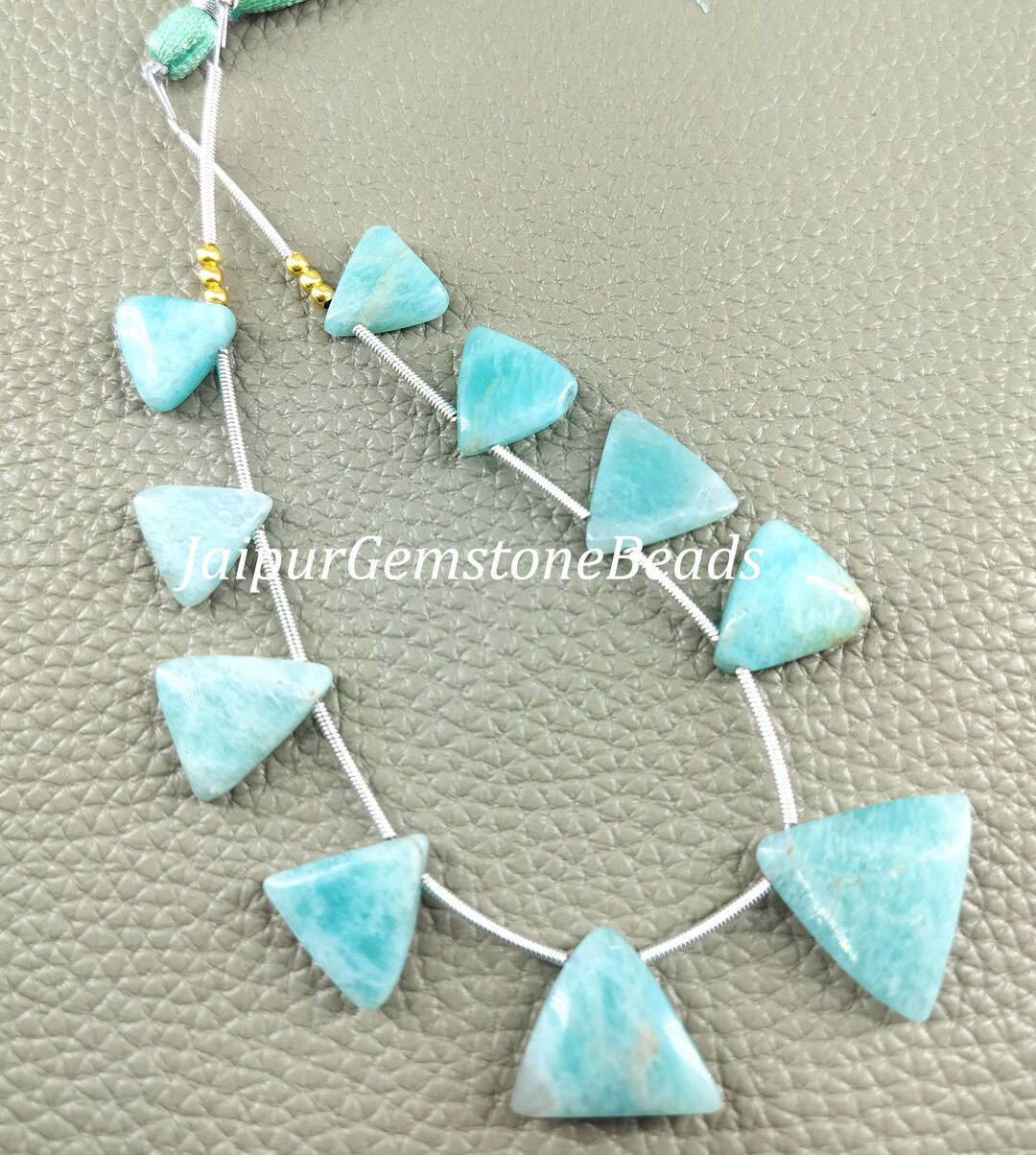 Green Amazonite Triangle Beads: 8 Inch Strand, Smooth Gemstone - Etsy