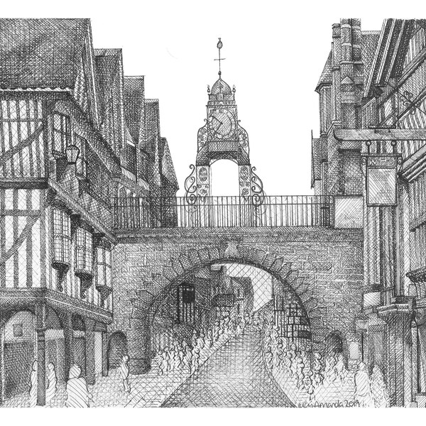 Chester, UK -Fine art print by Lucy Amanda Art, England, United Kingdom. North West England art