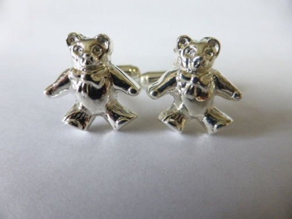 teddy bear cufflinks