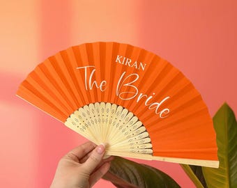 Personalised Paper Hand Fan: Vinyl Name, Party Favor, Wedding, Holiday, Birthday, Girls Trip