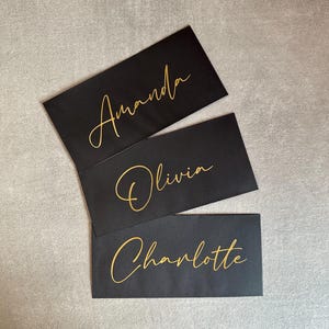 Personalisierte - Name - Geld / Bargeld Umschlag Brieftasche - Schwarz Weiß Kraft - Perfekt für Geburtstag, Hochzeit, Jubiläumsgeschenk