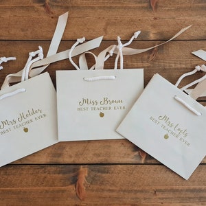 Personalizzato - Il miglior insegnante di sempre - Borsa regalo in corda naturale con fiocco - Scuola, diplomati, regalo di fine anno, insegnante