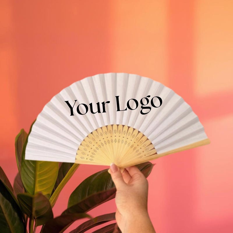 Promo Fan Hand Fan With Custom Logo - Etsy