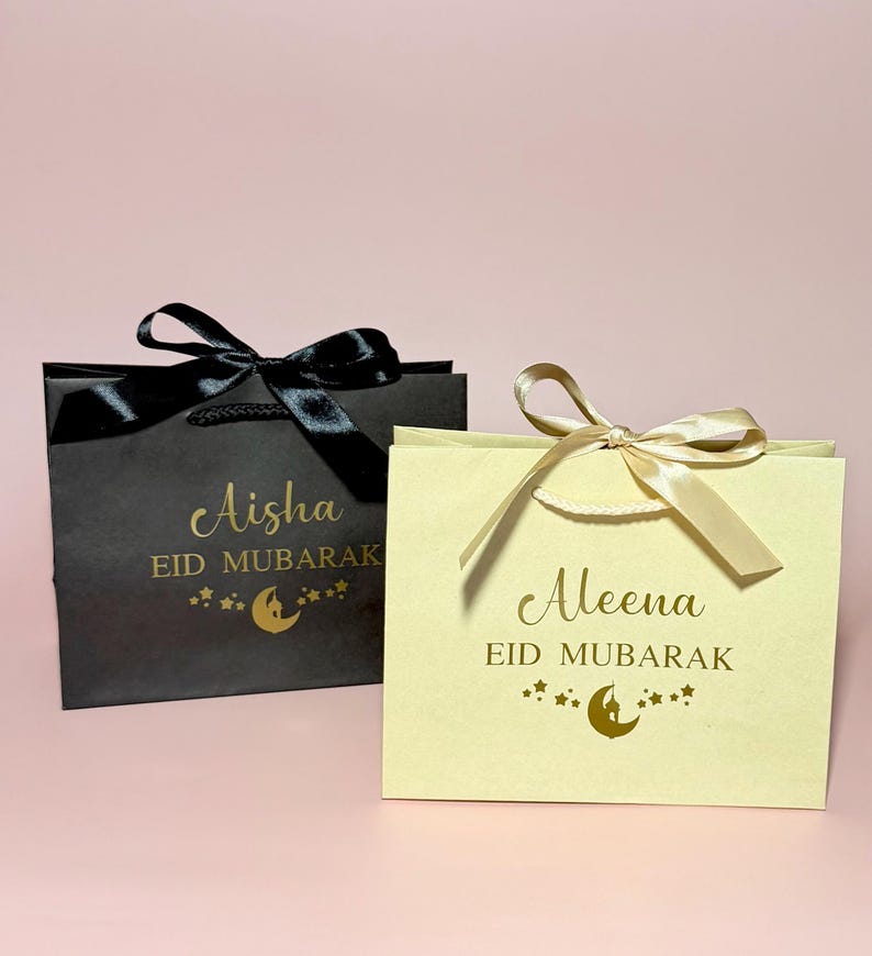 Personalised Eid Gift Bag - Moon & Stars Ramadan Mubarak image 2