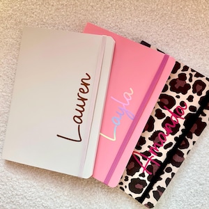 Personalised  Name - A5 Lined Notebook - School, Office, Stationary, Work, Notes, Journal