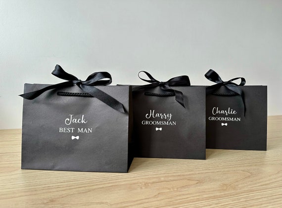 Personalised Wedding Gift Bag - Ribbon Tie: Bridal Party, Groomsmen