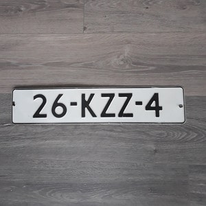 Placa de licença 1 peça placa de carro em relevo europeu holanda sinal original de alumínio