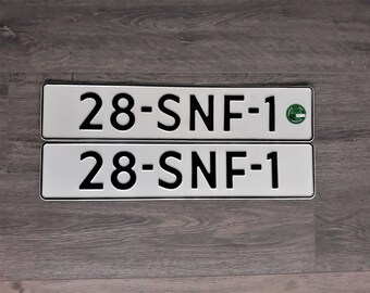 Formula 1 Collector's License Plates: Holland European Car Metal Signs (Set of 2)