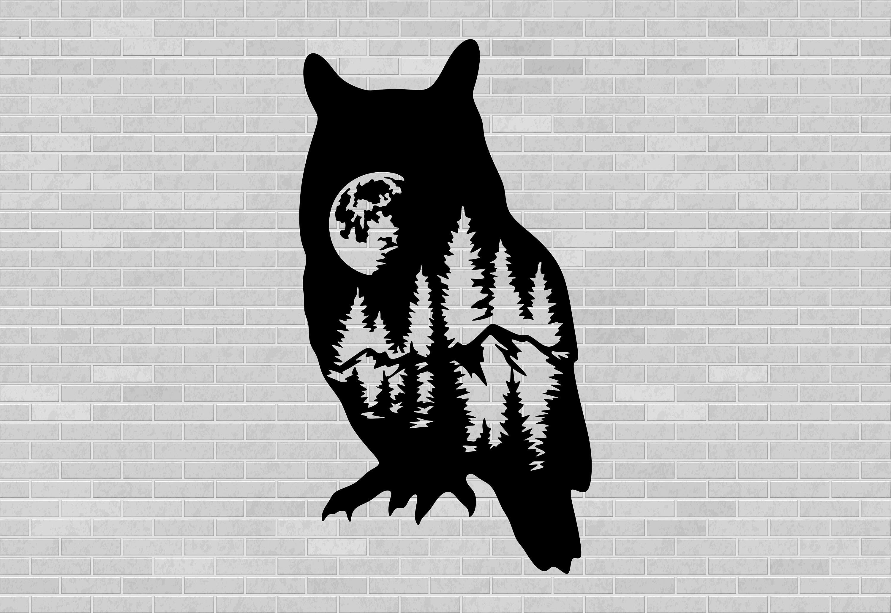 Owl svg file for cricut laser dxf file owl png dxf owl dxf Etsy